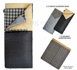 OZTRAIL DROVER (-10cel To +10cel) DOUBLE SIZE TWO PERSON DUO SLEEPING BAG