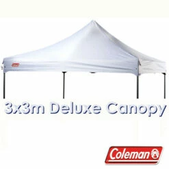 SALES PROMOTION - COLEMAN DELUXE 3x3 WHITE GAZEBO CANOPY ROOF REPLACEMENT COVER TOP FITS 3M OZTRAIL