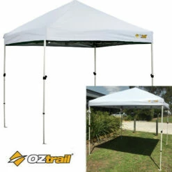 OZtrail (WHITE) Compact Gazebo 2.4x2.4m Marquee Awning Market Stall