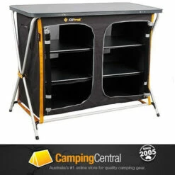 OZTRAIL 3 SHELF DOUBLE HARD TOP DELUXE INSTANT STORAGE CAMPING CUPBOARD FSUDCSD