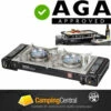 GASMATE TRAVELMATE TWIN STOVE + HOT PLATE BUTANE GAS BURNER Camping Cooker