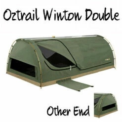 OZTRAIL WINTON DOUBLE (WATERPROOF PVC FLOOR) CANVAS DOME SWAG TENT
