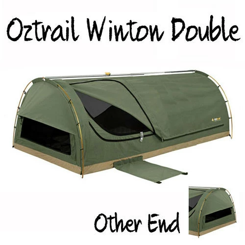 OZTRAIL WINTON DOUBLE (WATERPROOF PVC FLOOR) CANVAS DOME SWAG TENT 3 OZTRAIL WINTON DOUBLE (WATERPROOF PVC FLOOR) CANVAS DOME SWAG TENT